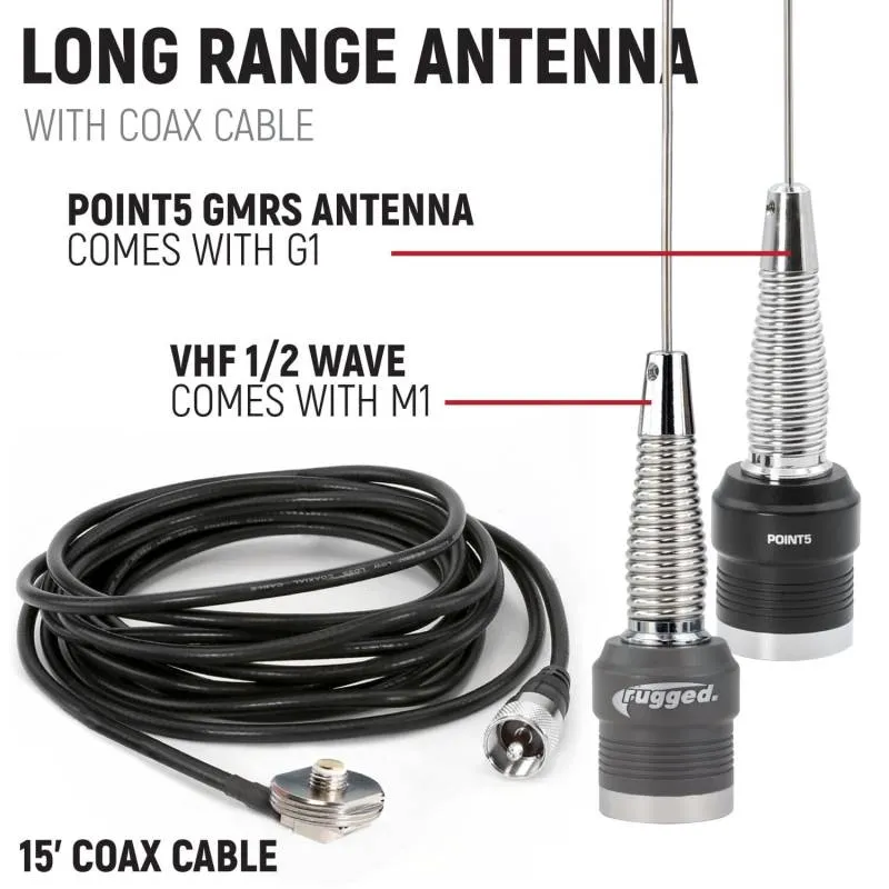 Rugged Radios Can-Am Maverick R Complete Communication Kit with Rocker Switch Intercom and 2-Way Radio - G1 GMRS