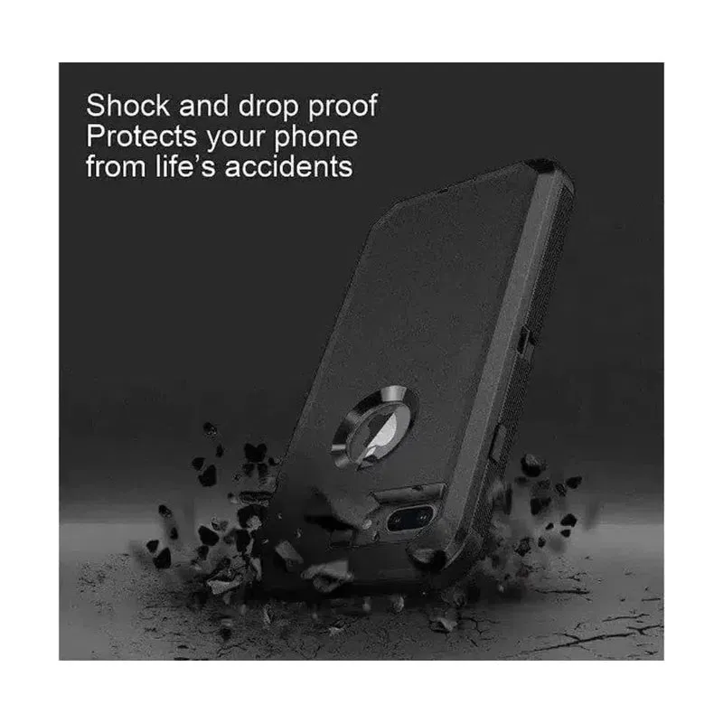 Rugged Shockproof Heavy Duty Case for iPhone 14 - Black