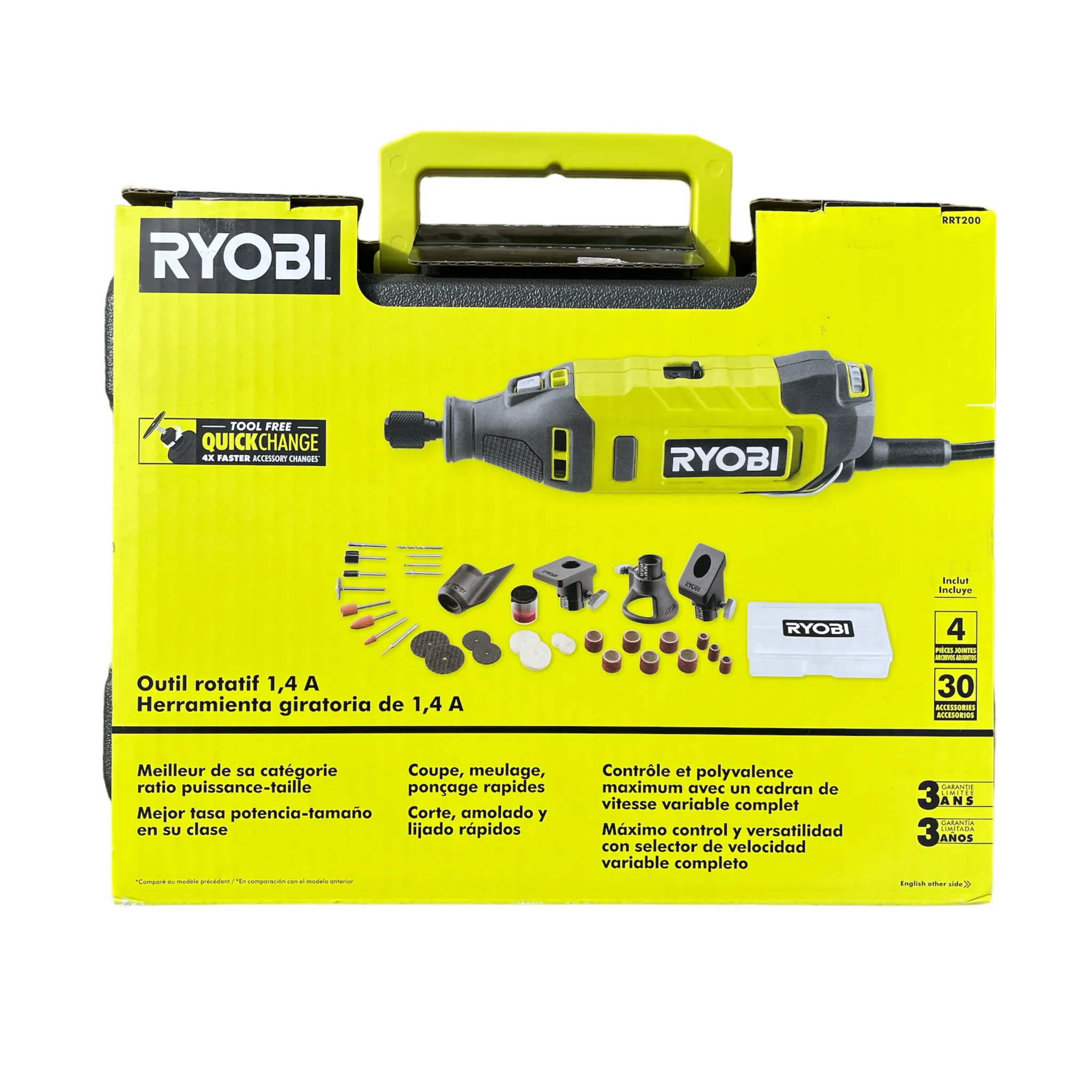 RYOBI 1.4 Amp Corded Rotary Tool with Accessories and Storage Case