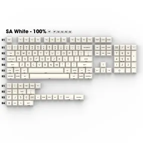 SA Black on White (BoW) - Single Keycaps