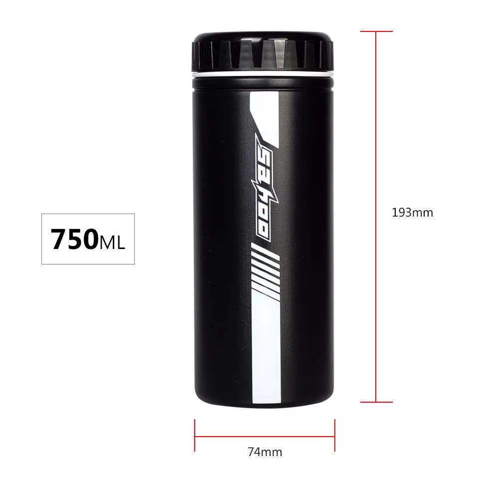 SAHOO 750ml Bottle Storage Pod Cycling Bicycle Bike Tool Storage Bottle Case Holder Container