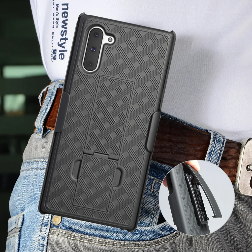 Samsung Galaxy Note 10 Case, Rugged Slim Rotating Swivel Lock Holster Shell Combo Clip Cover For Galaxy Note 10