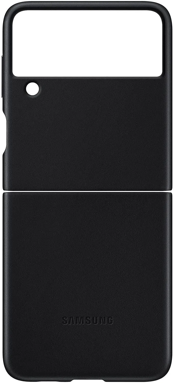 Samsung Galaxy Z Flip 3 Leather Cover Black - EF-VF711LBEGWW