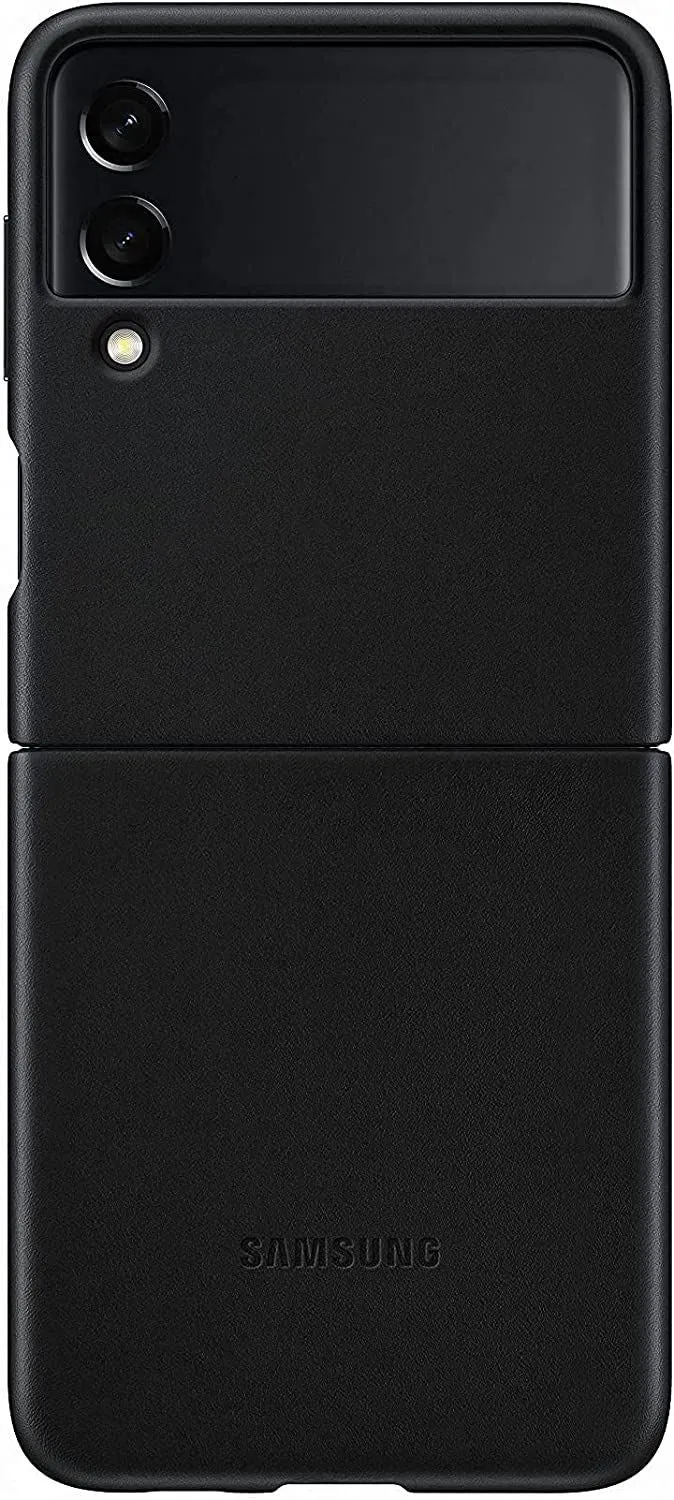 Samsung Galaxy Z Flip 3 Leather Cover Black - EF-VF711LBEGWW