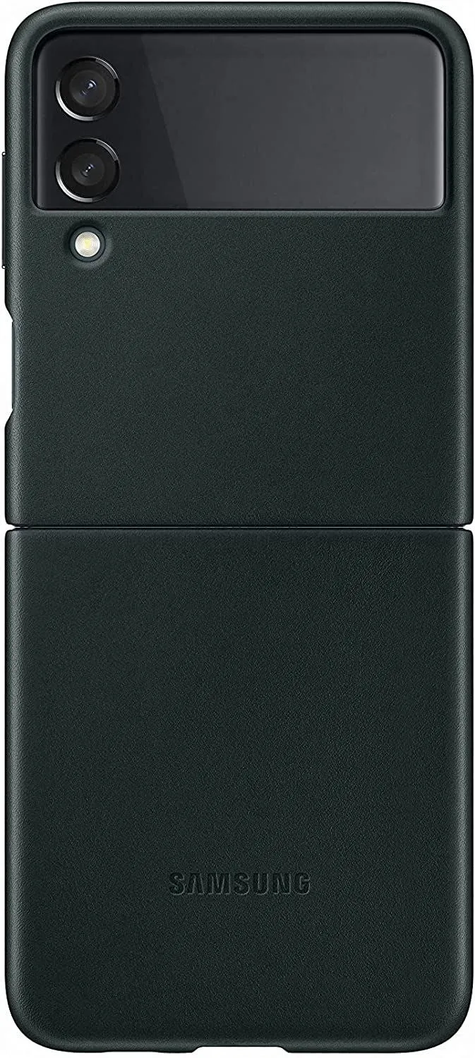 Samsung Galaxy Z Flip 3 Leather Cover Green - EF-VF711LGEGWW