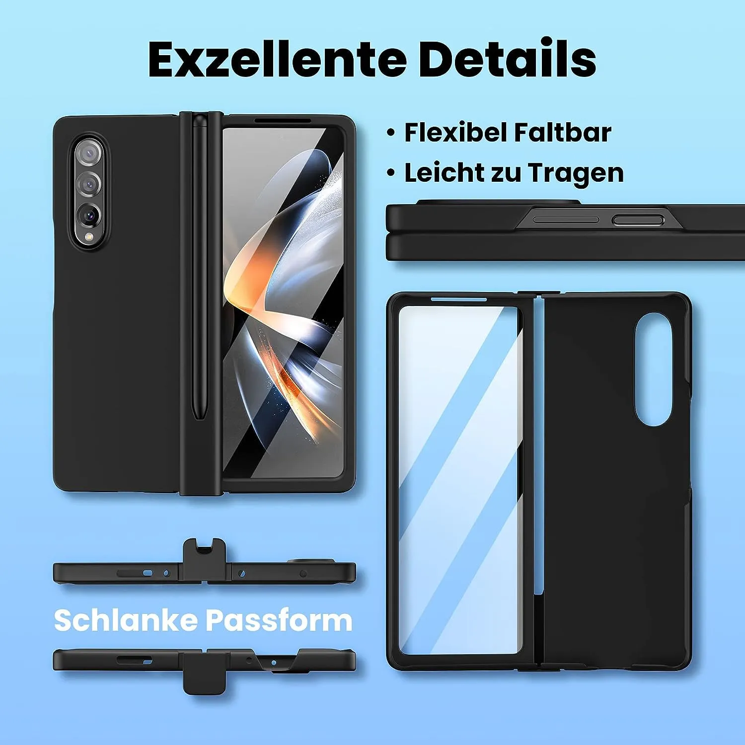 Samsung Galaxy Z Fold 5 Pen Holder Protective Cover Case