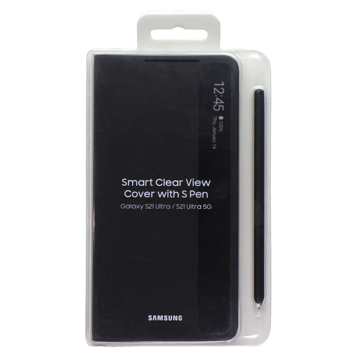 Samsung S-View Cover w/S Pen for Samsung Galaxy S21 Ultra/S21 Ultra (5G) - Black