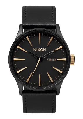 Sentry Leather - Matte Black / Gold