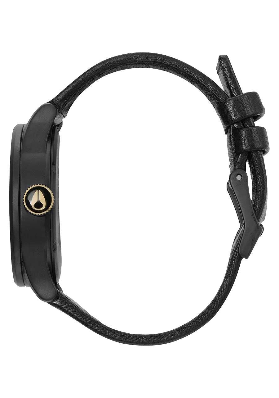 Sentry Leather - Matte Black / Gold