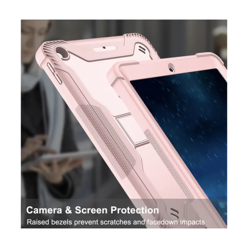 ShockProof Rugged Armor Case for iPad 10.2" Pink