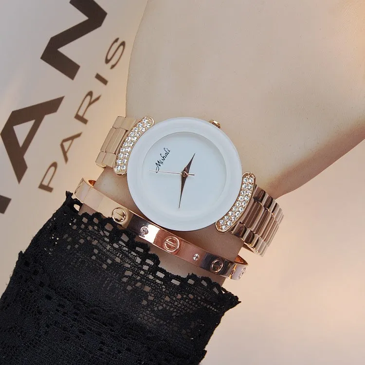 Simple Chassis Stainless Steel Strap Women's Watch