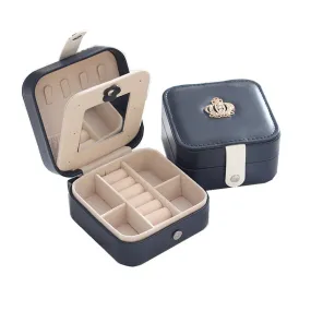 Simple Travel PU Leather Jewelry Box