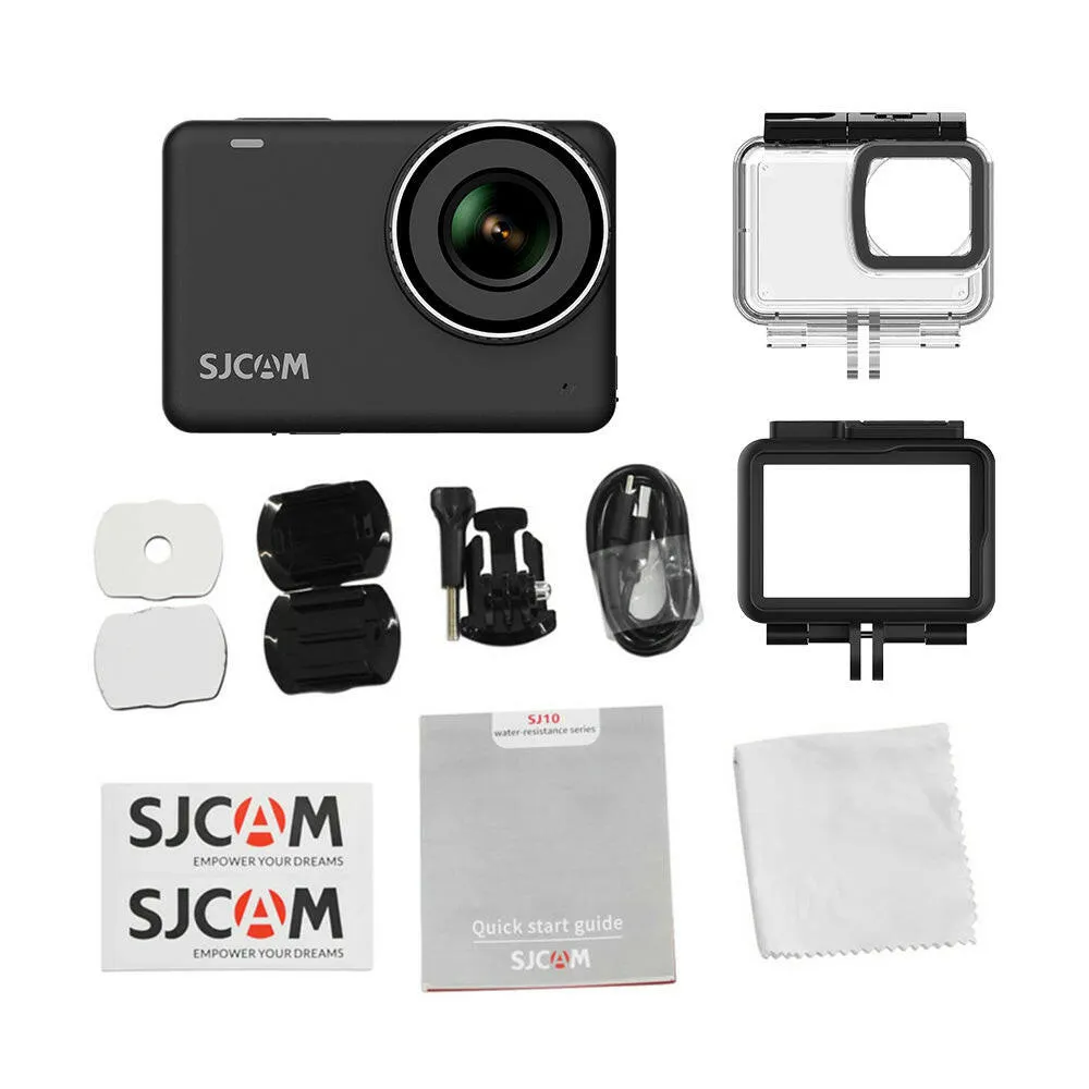 SJCAM SJ10X 4K/24FPS 16MP High-Definition Action Camera Sport Camera with 2.33 Inch Large Touch-Screen EIS Image Stabilization WiFi Remote Control 10M Waterproof for Live Stream Vlog Shooting