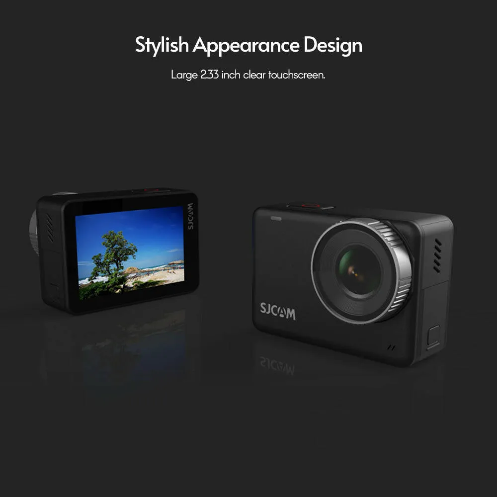 SJCAM SJ10X 4K/24FPS 16MP High-Definition Action Camera Sport Camera with 2.33 Inch Large Touch-Screen EIS Image Stabilization WiFi Remote Control 10M Waterproof for Live Stream Vlog Shooting