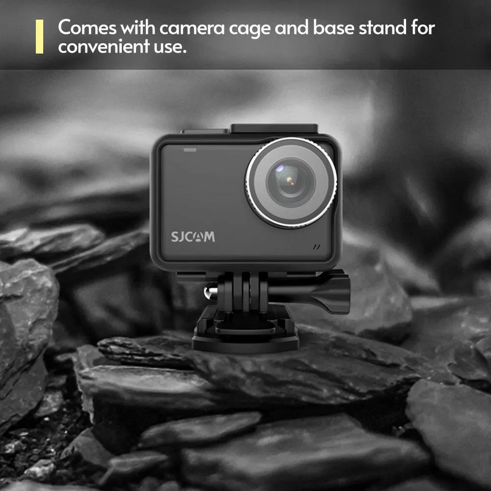 SJCAM SJ10X 4K/24FPS 16MP High-Definition Action Camera Sport Camera with 2.33 Inch Large Touch-Screen EIS Image Stabilization WiFi Remote Control 10M Waterproof for Live Stream Vlog Shooting