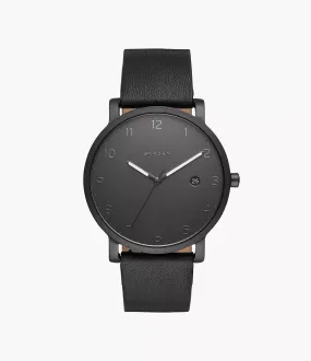 Skagen Hagen Black Leather Watch SKW6308