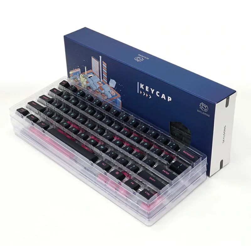 SKYLOONG Miami Night GK6 Profile ANSI/ISO Keycap Set 157 Keys