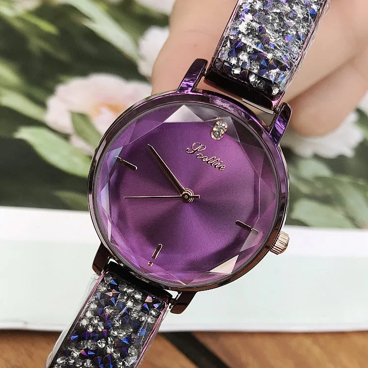 Small&Cute Rhinestone Bracelet Women's Watch