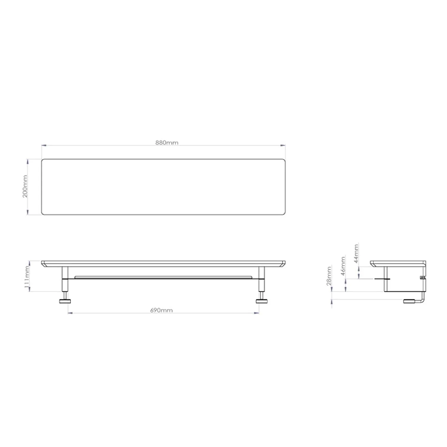 Solid Walnut Monitor Stand Desk Riser