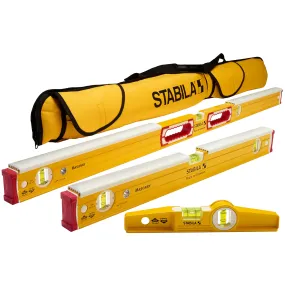 STABILA 48296 - Mason and Torpedo Plate Level Set w/ Carry Case