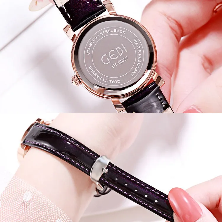 Starry Dial Leather Strap Women's watch