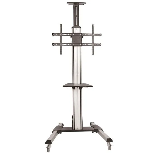 Startech.Com Heavy Duty Rolling Portable Tv Cart Stand With Wheels - 32 To 75 Inch - Adjustable Rotating Mobile Flat Pan