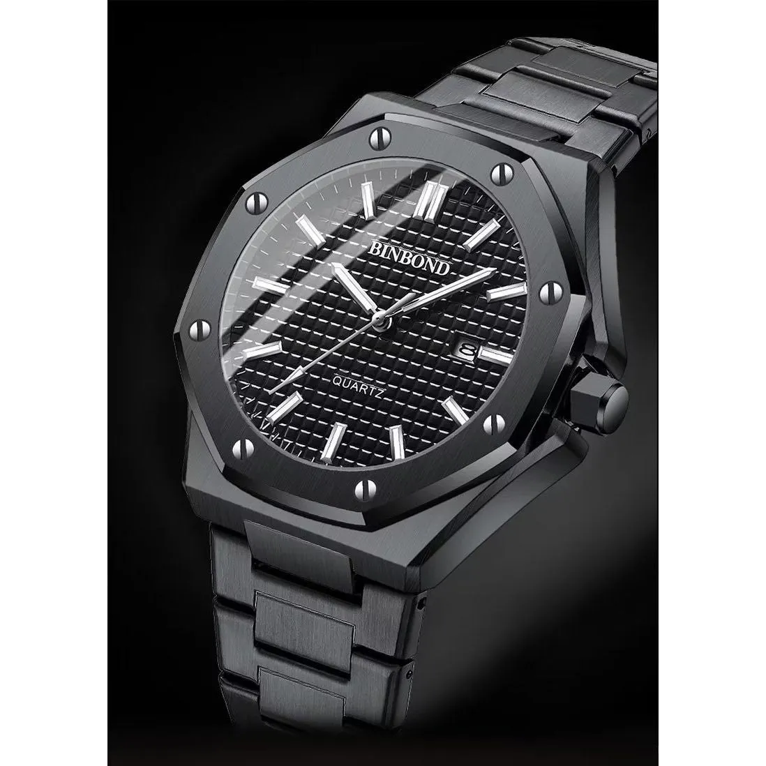 SteelLux Precision Calendar Quartz Waterproof Watch