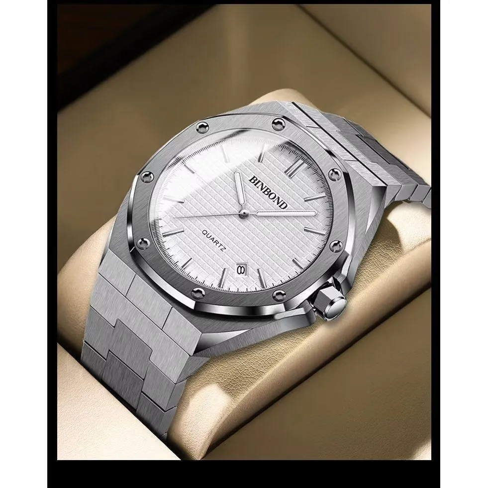 SteelLux Precision Calendar Quartz Waterproof Watch