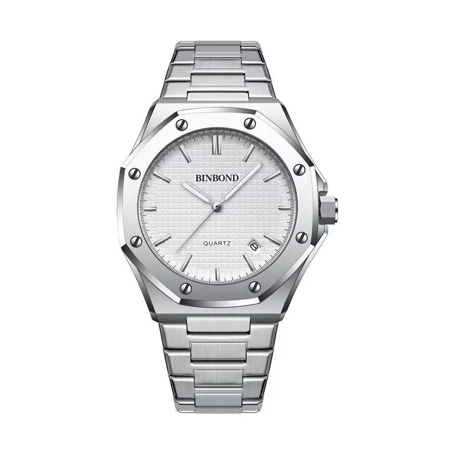 SteelLux Precision Calendar Quartz Waterproof Watch