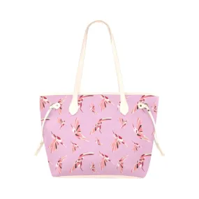 Strawberry Pink Clover Canvas Tote Bag