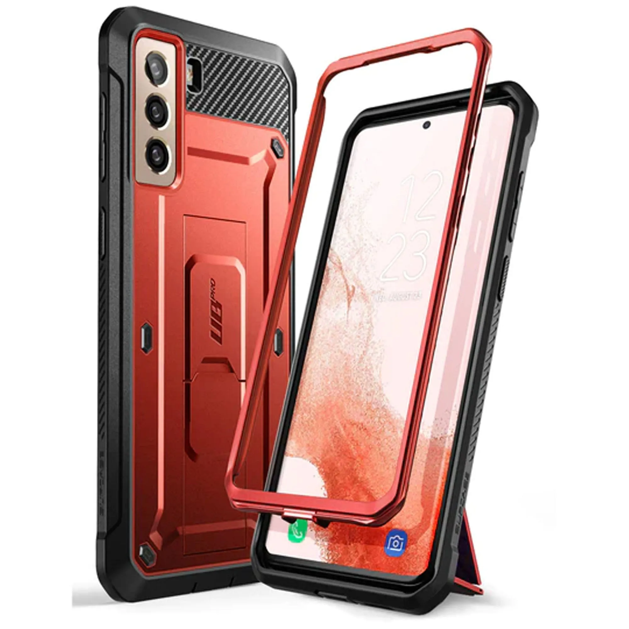 Supcase Unicorn Beetle Pro Rugged Case for Samsung Galaxy S22 Plus - Metallic Red (Barcode: 843439116221 )