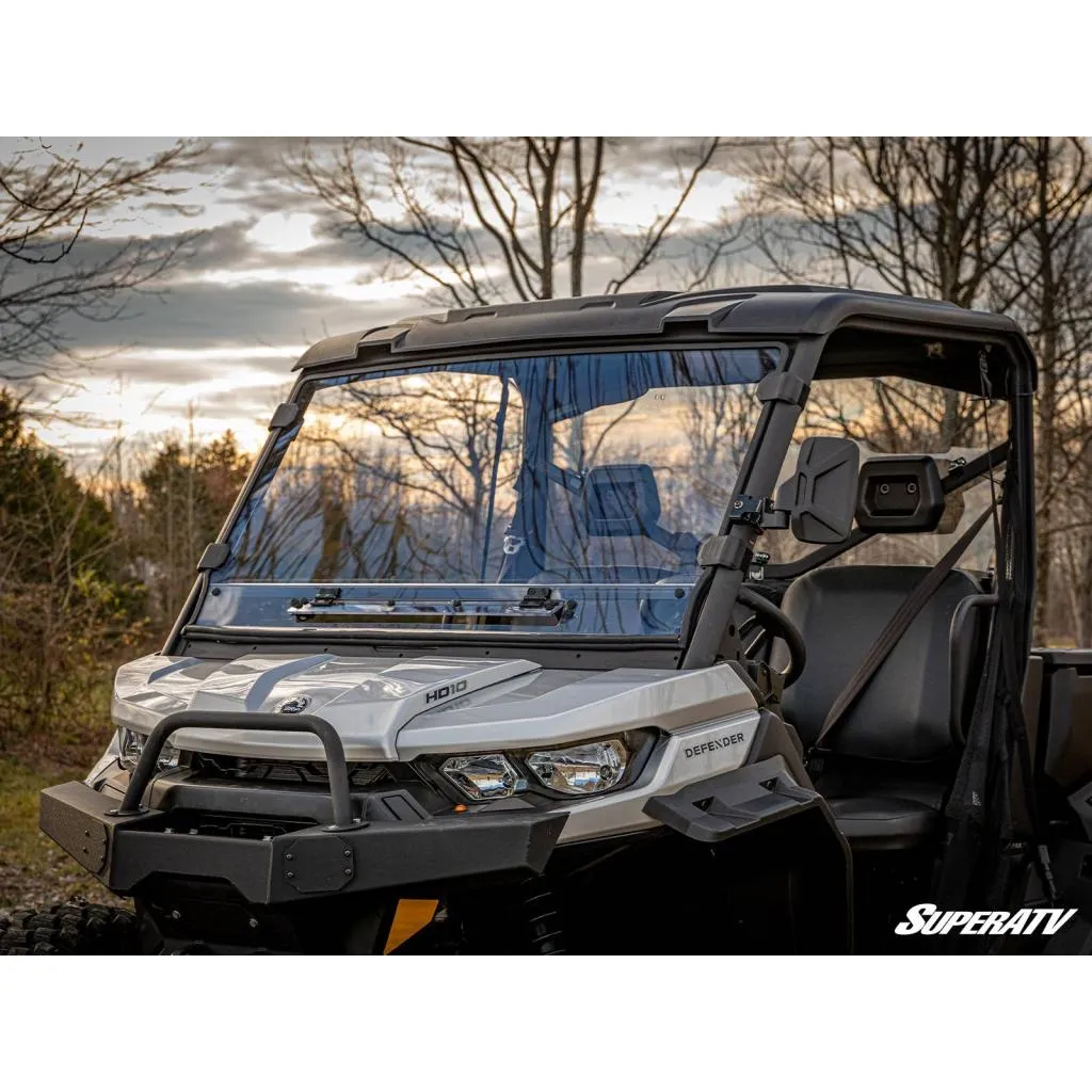 SuperATV Can-Am Defender Scratch-Resistant Vented Full Windshield