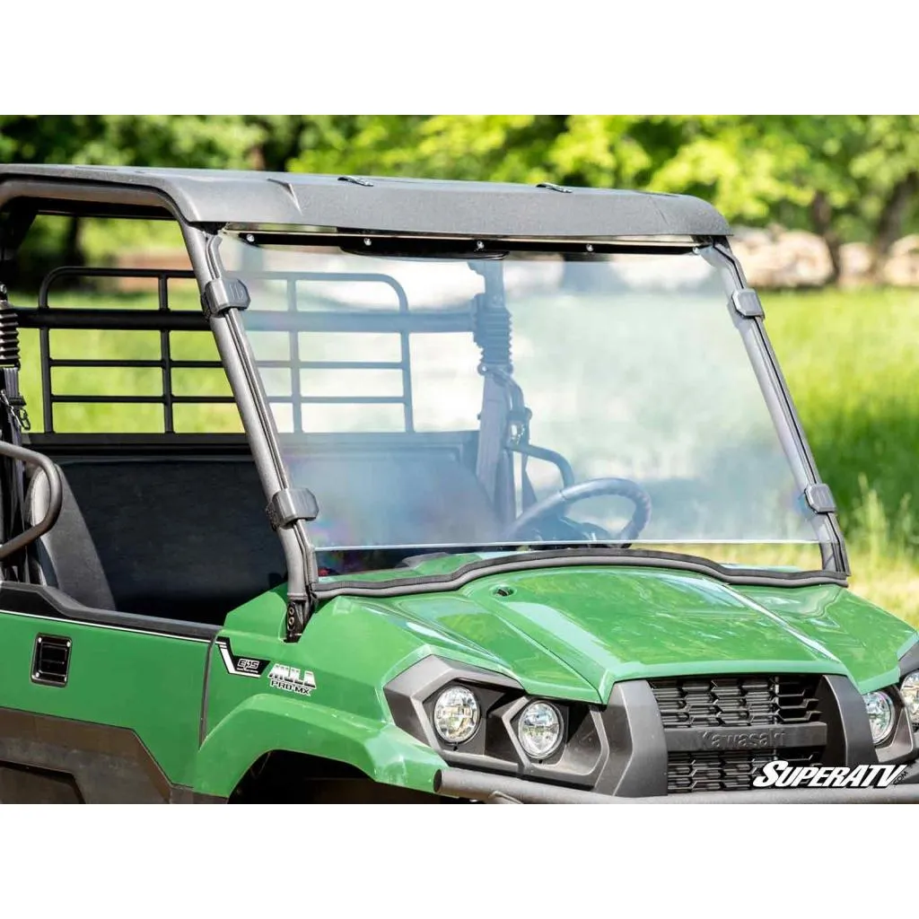 SuperATV Kawasaki Mule PRO-MX Scratch-Resistant Full Windshield