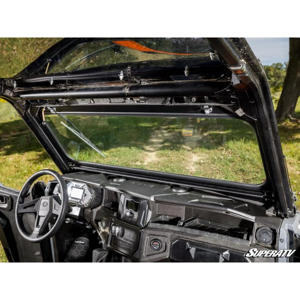 SuperATV Polaris General 1000 Flip-Down Glass Windshield