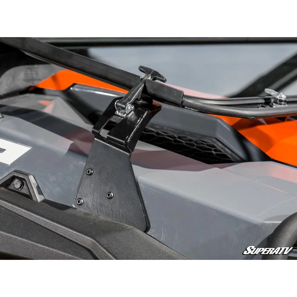 SuperATV Polaris General 1000 Flip-Down Glass Windshield