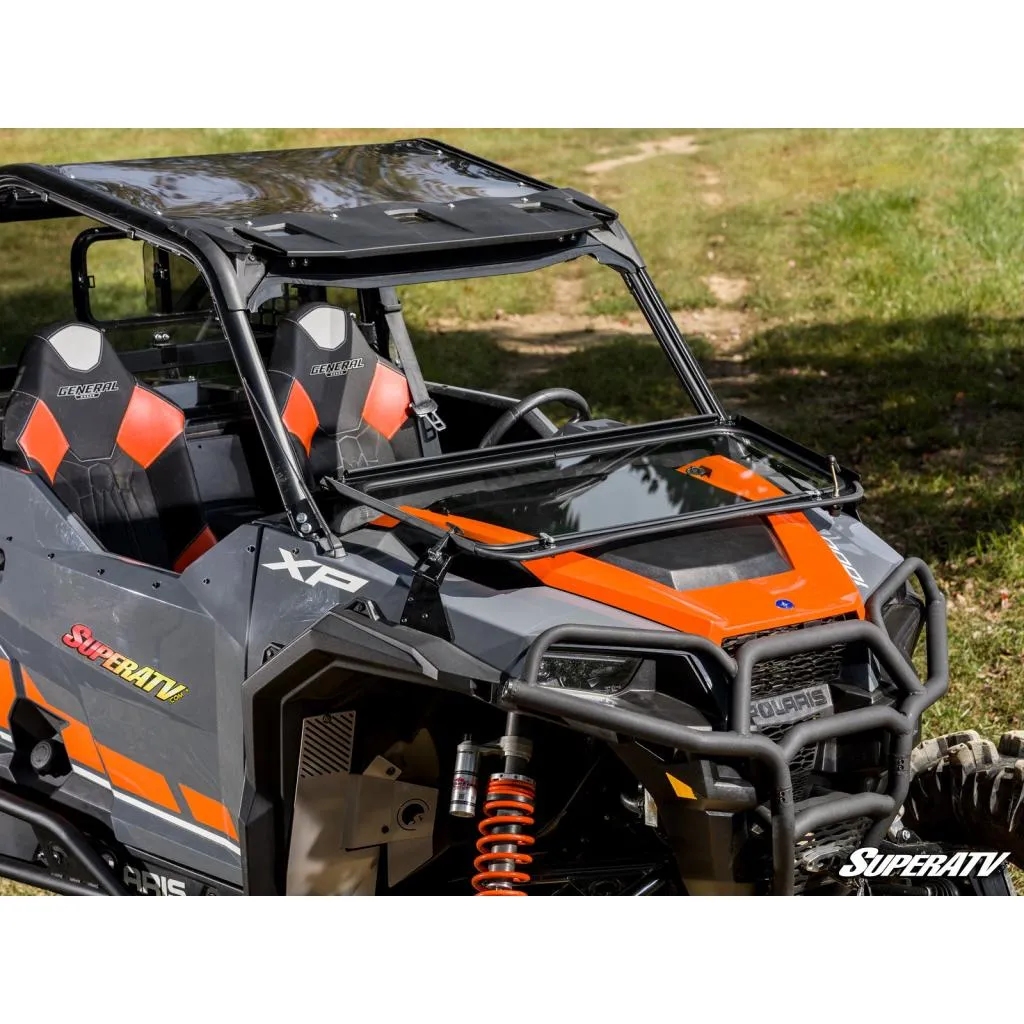 SuperATV Polaris General 1000 Flip-Down Glass Windshield