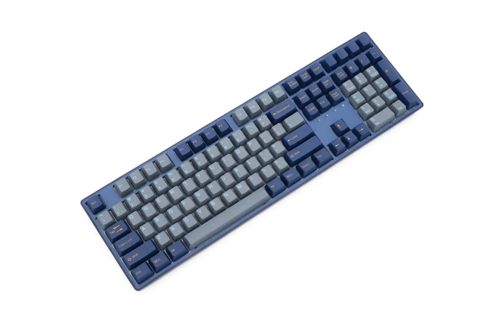 taihao Dark Tunnel PBT double shot keycaps for diy gaming mechanical keyboard oem profile Yellow Blue 1.75u shift