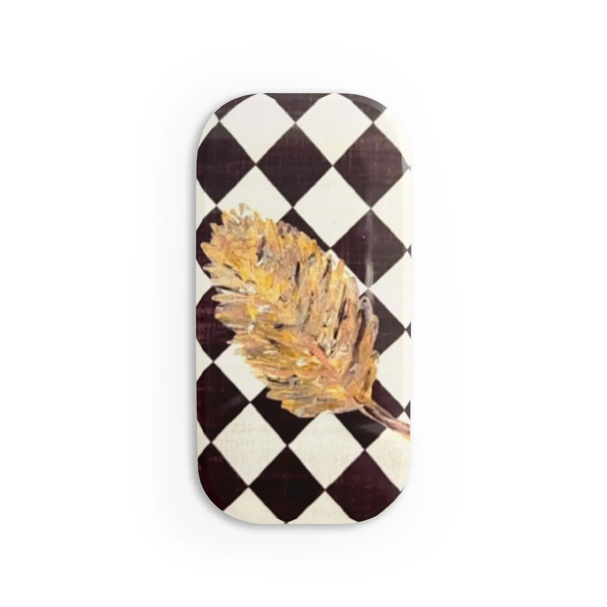 The Golden Leaf Diamond Phone Click-On Grip