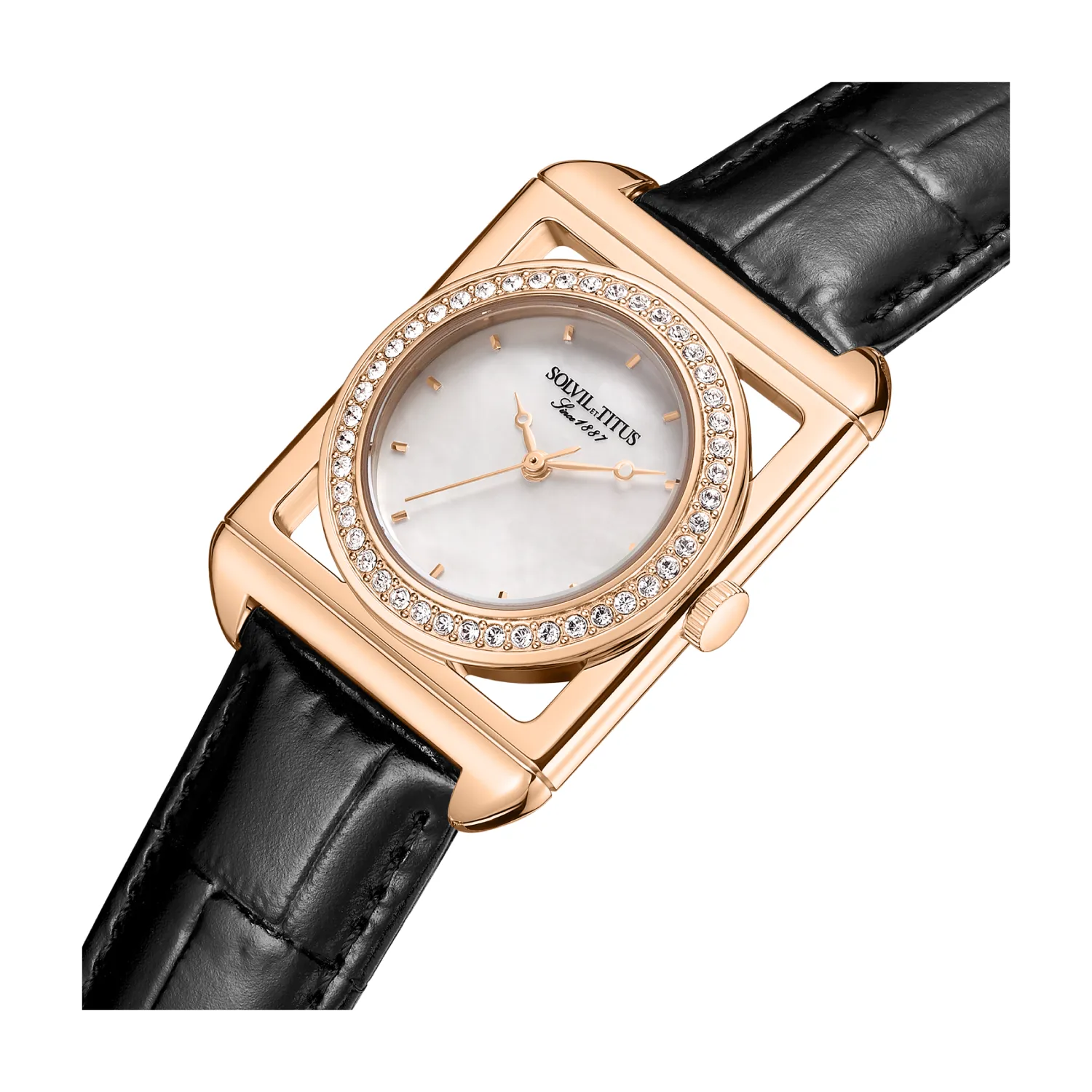 The Letter 3 Hands Quartz Leather Women Watch W06-03302-003