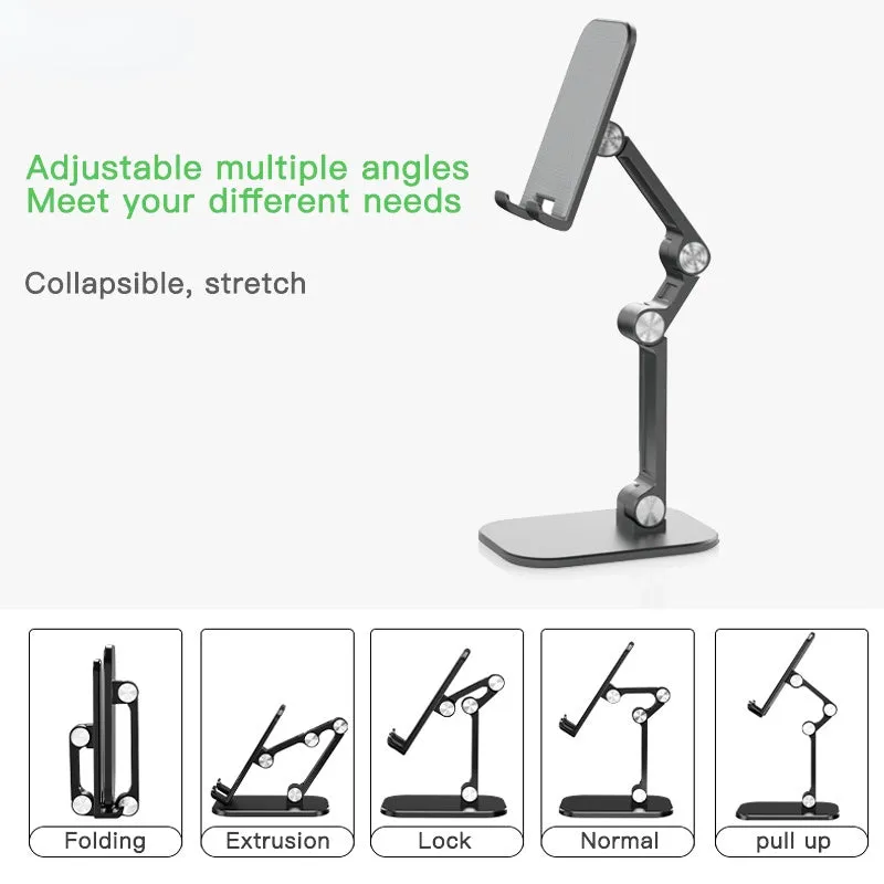 Three Sections Foldable Desk Mobile Phone Holder