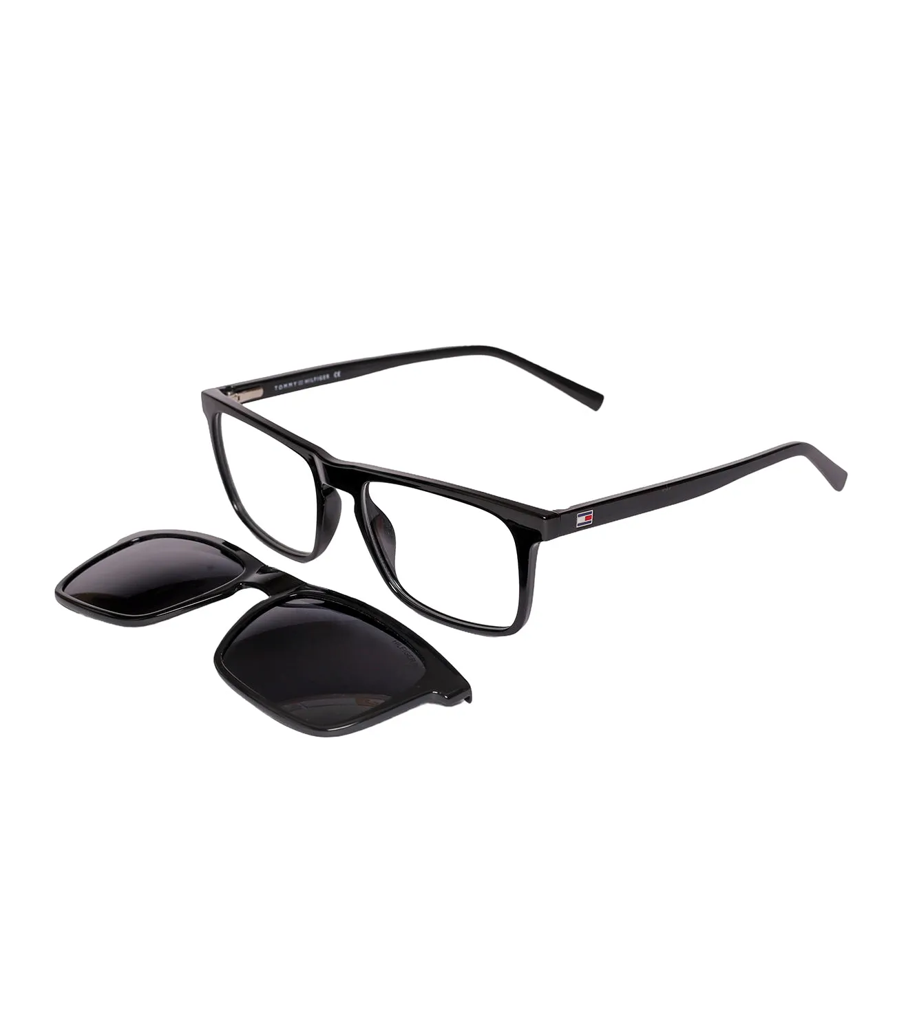 Tommy Hilfiger Unisex Black Rectangular Optical Frame