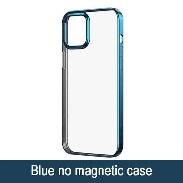 Transparent Magnetic Charger Case for iPhone 12