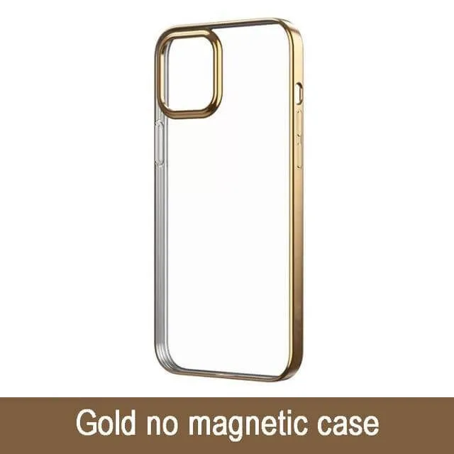 Transparent Magnetic Charger Case for iPhone 12