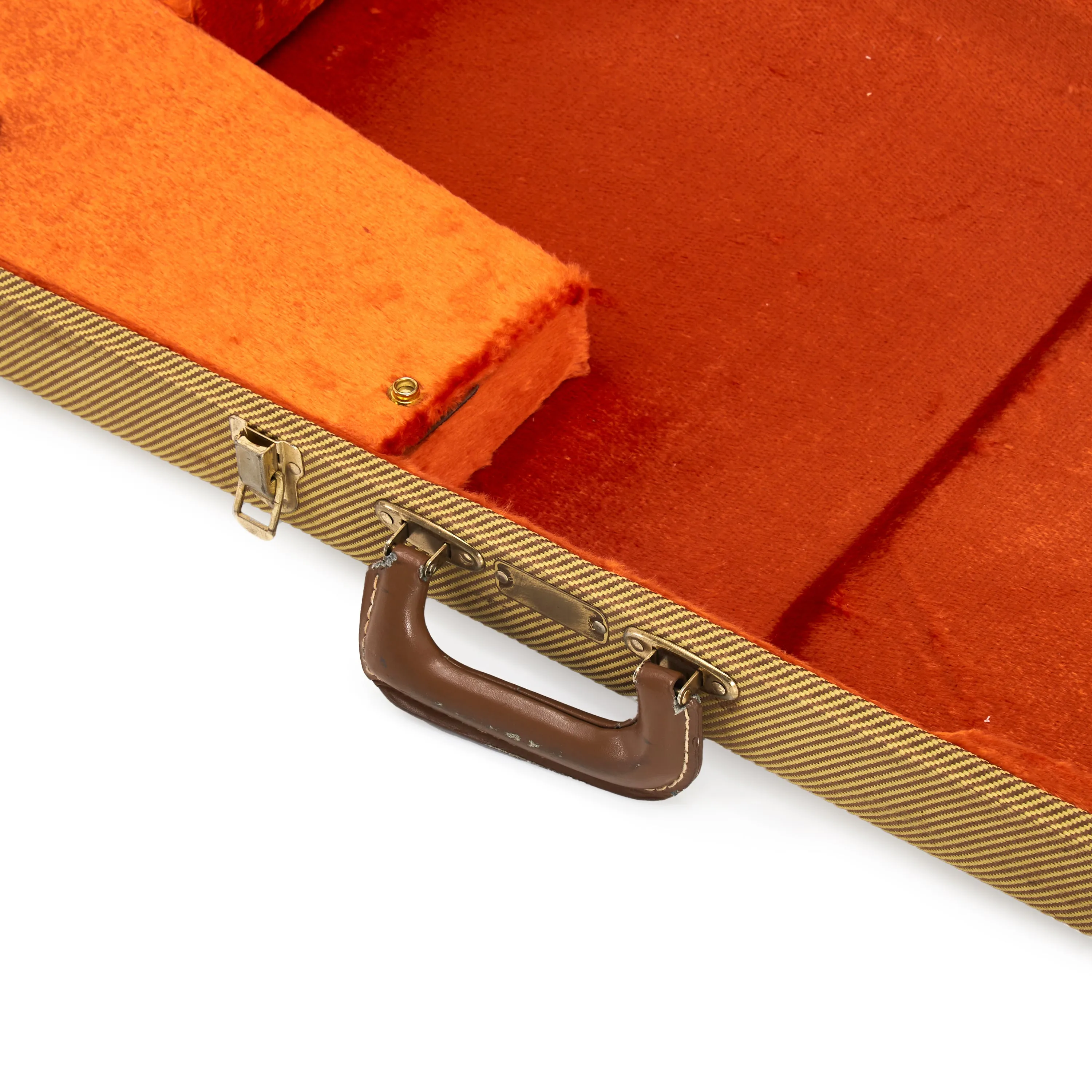 Tweed Guitar Case with Orange Interior