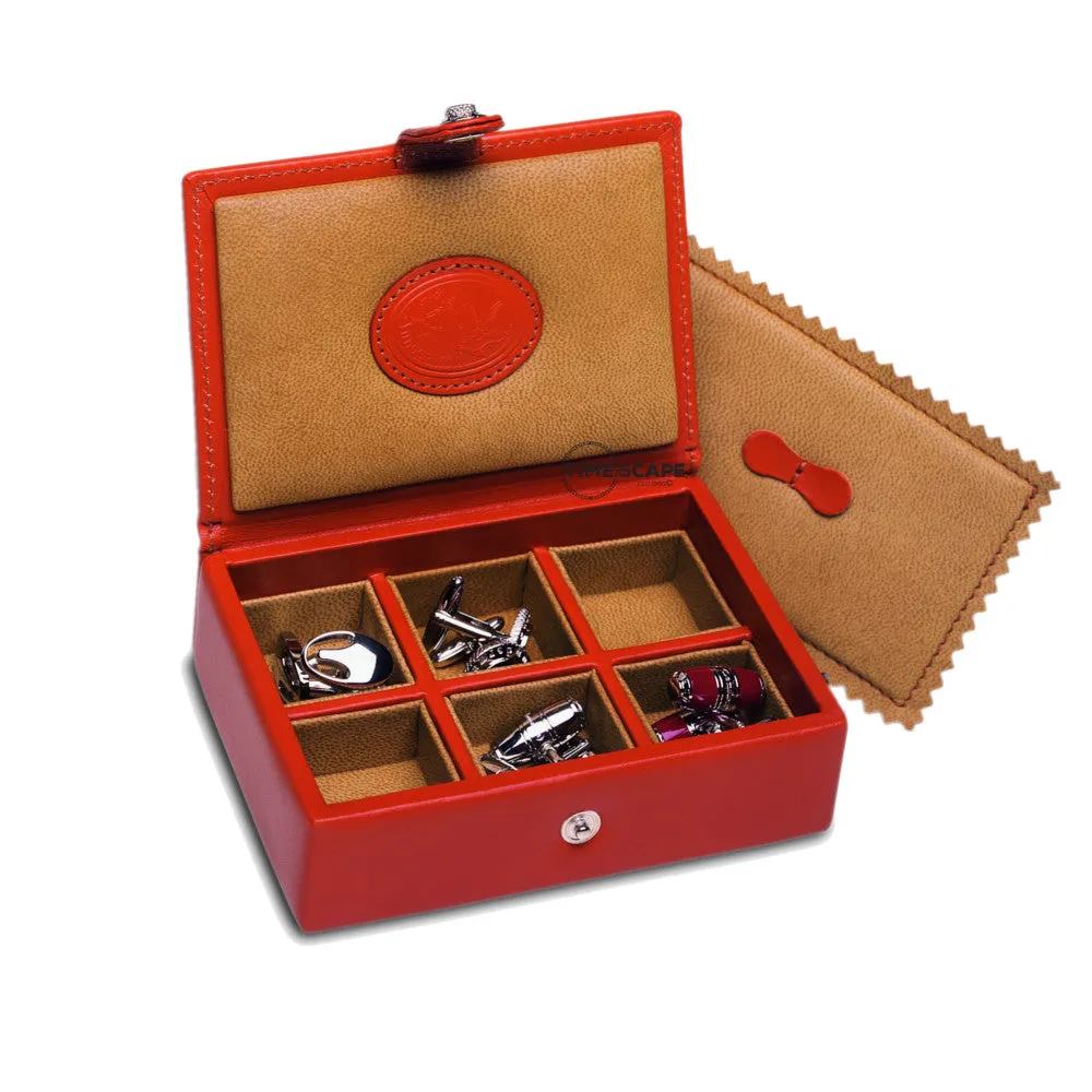 UNDERWOOD (LONDON) - 6-Unit Leather Cufflinks Box | UN220/TAN