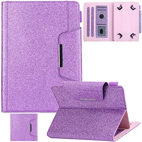 Universal PU Leather Folio Stand Cover with Cards Slots Case For 9.0"-10.5" Tablet