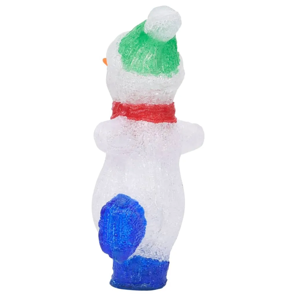 vidaXL LED Christmas Acrylic Snowman Figure Indoor and Outdoor 30cm