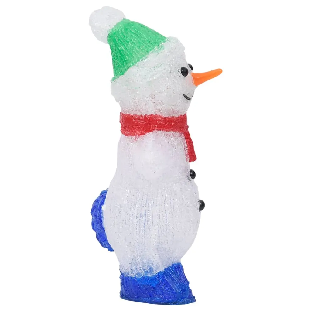 vidaXL LED Christmas Acrylic Snowman Figure Indoor and Outdoor 30cm