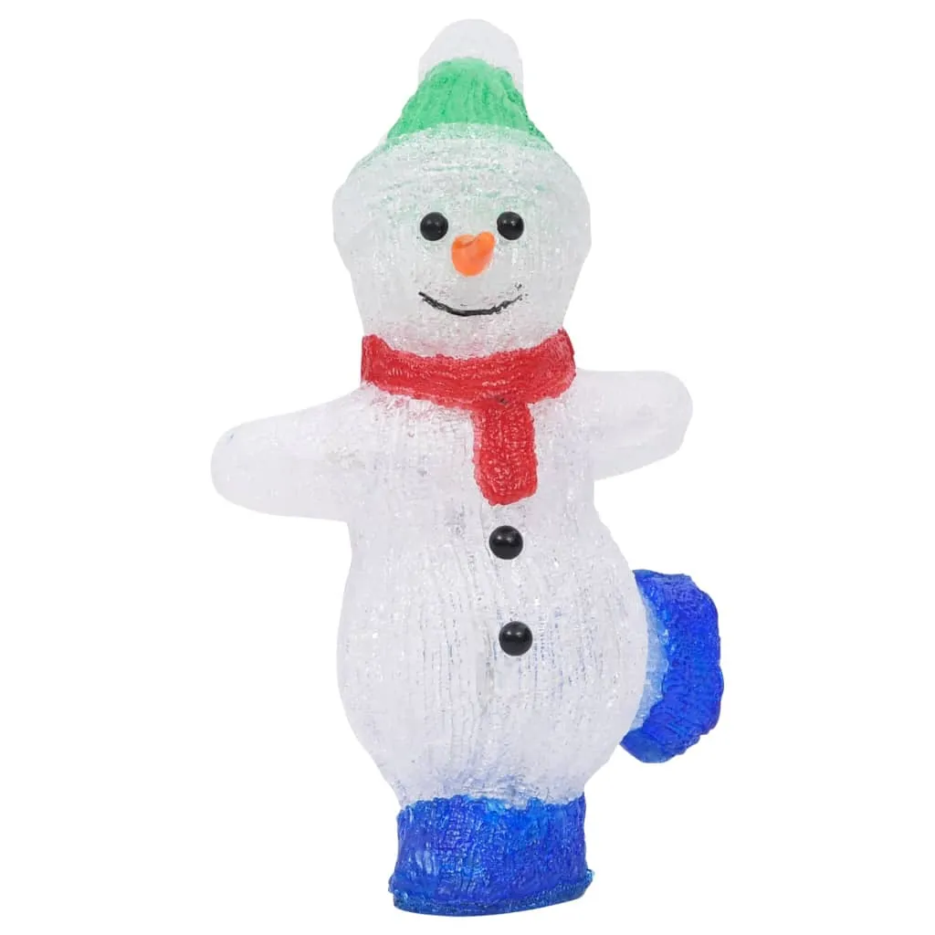 vidaXL LED Christmas Acrylic Snowman Figure Indoor and Outdoor 30cm