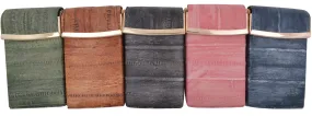 Waterproof Eel Skin Genuine Leather Sliding Cigarette Case Lighter Holder  EW131